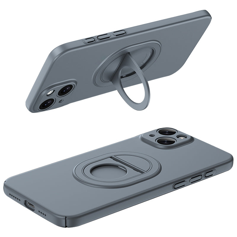 For iPhone 15 Plus Case Matte PC Rotate Kickstand Phone Shell Compatible with MagSafe For iPhone 15 Plus Case Matte PC Rotate Kickstand Phone Shell Compatible with MagSafe